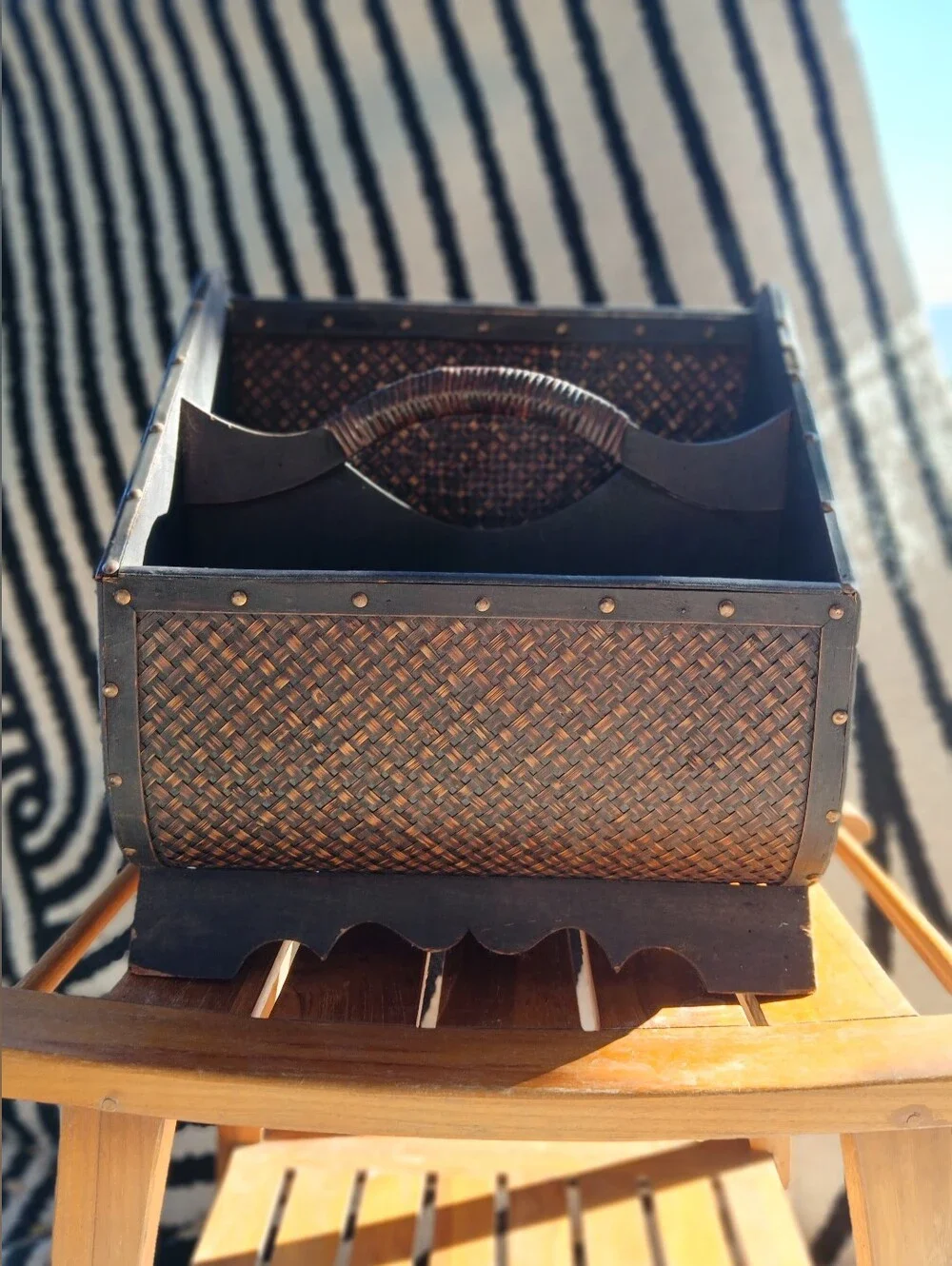 Vintage Ratan Magazine Rack *See Description*